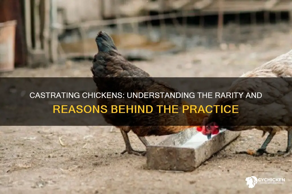 why is it rare to castrate a chicken