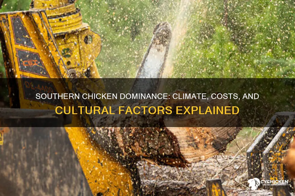 why is most chicken produced in the south
