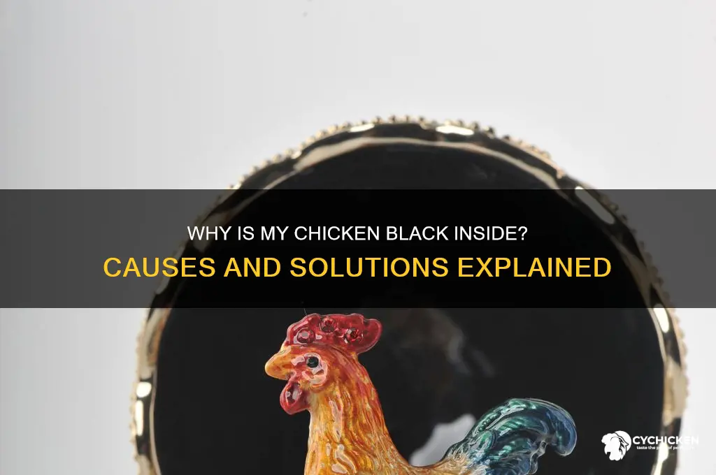why is my chicken black on the inside