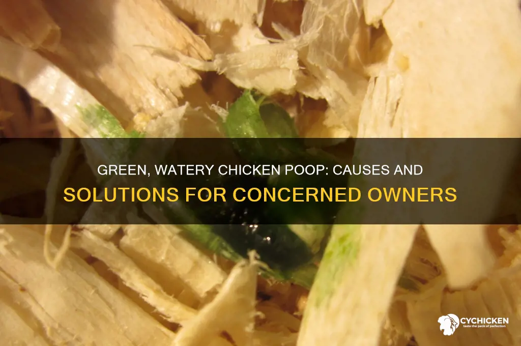 why is my chicken poop green and watery