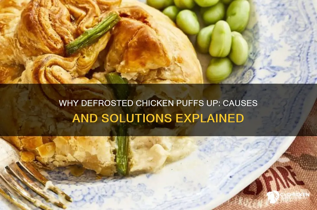 why is my chicken puffing up when defrosted