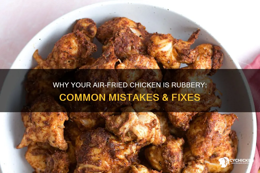 why is my chicken rubbery in air fryer