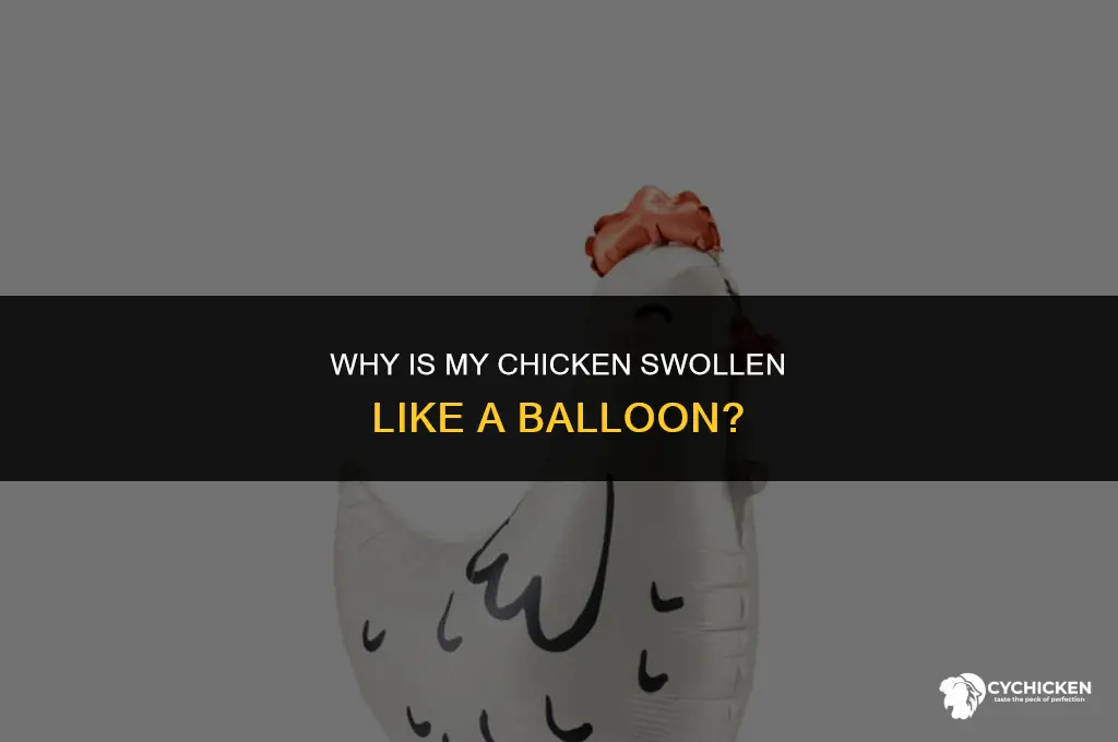 why is my chicken swollen like a balloon