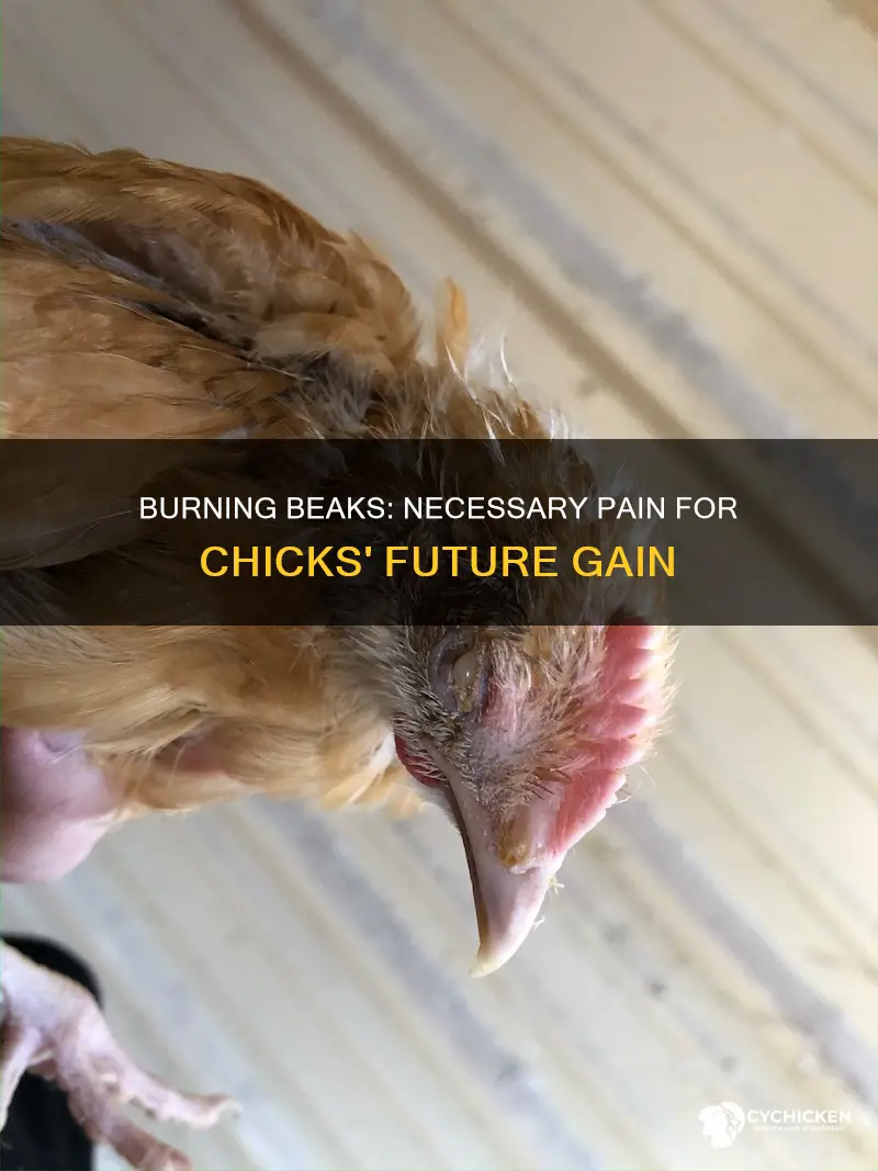 why is necesary to burn the beak of a chick