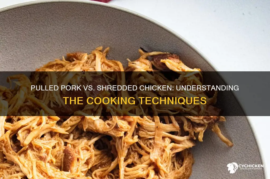 why is pork pulled and chicken is shredded