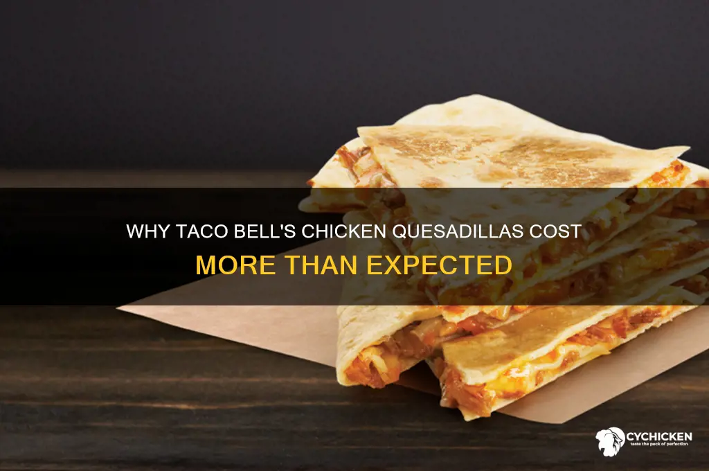 why is taco bell chicken quesadillas so expensive