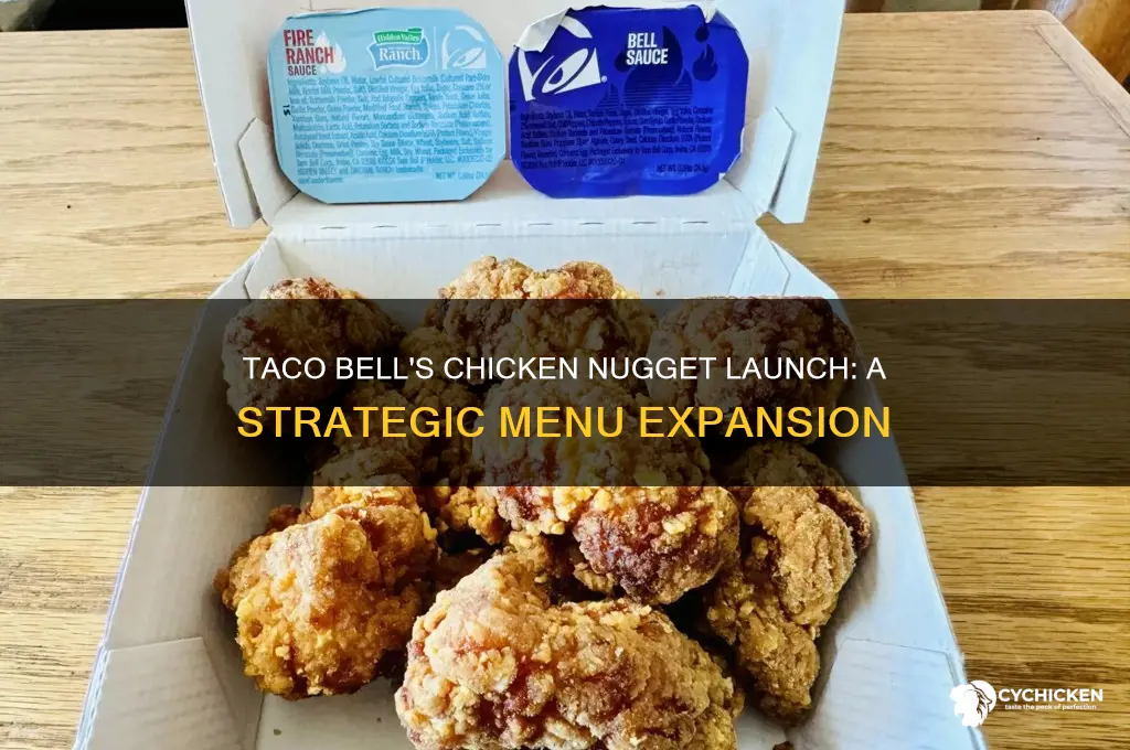 why is taco bell selling chicken nuggets