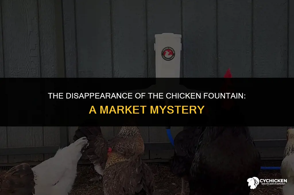 why is the chicken fountain no longer for sale