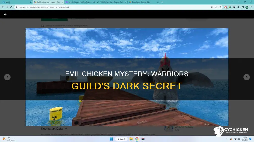 why is the evil chicken at the warriors guild