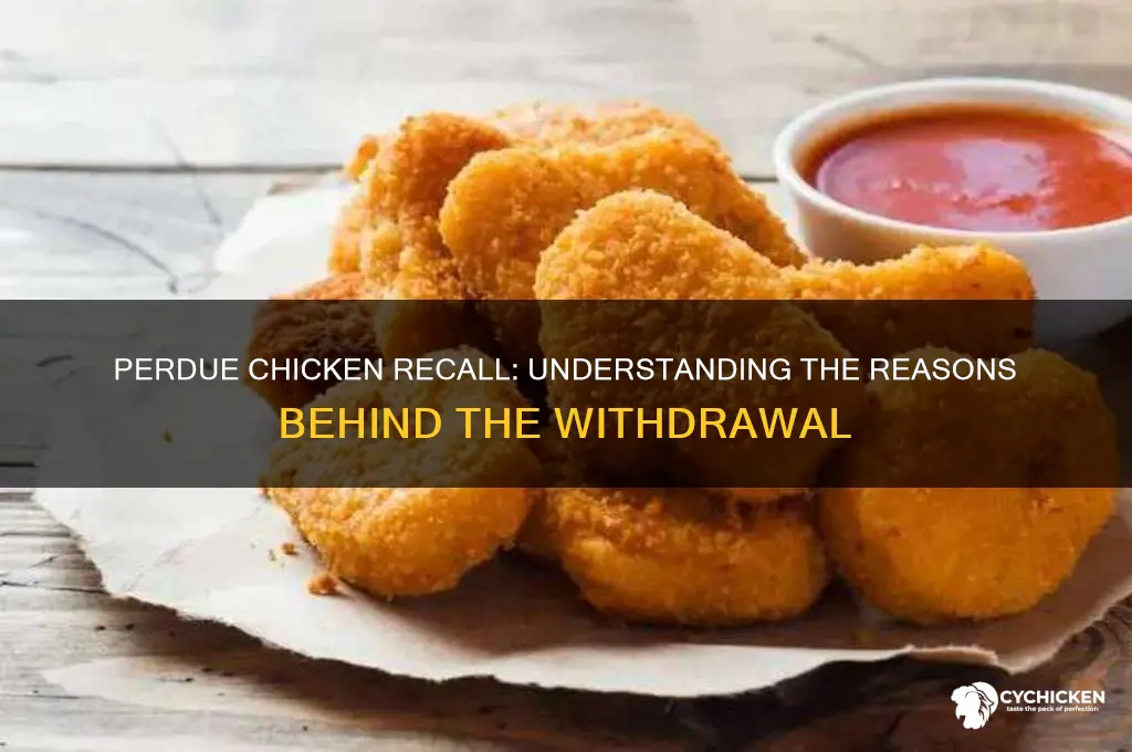 why is the recall for the perdue chicken