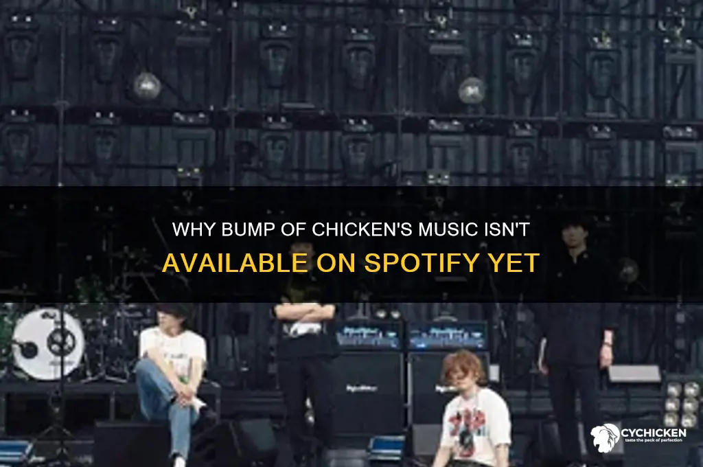 why isn t bump of chicken on spotify