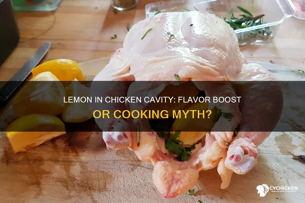 why put a lemon in cavity of chicken