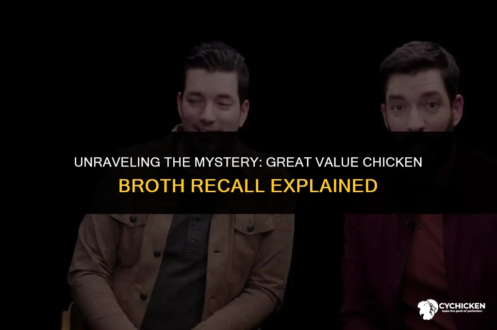 why was great value chicken broth recalled