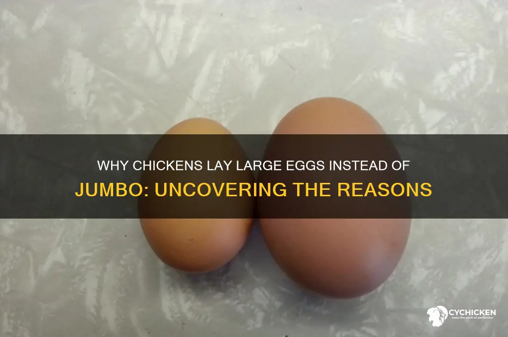why would a chicken lay large over jumbo