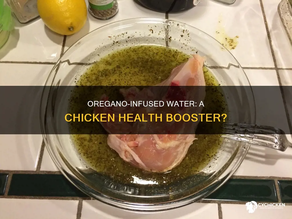 why would chicken company put oregano in their drinking water