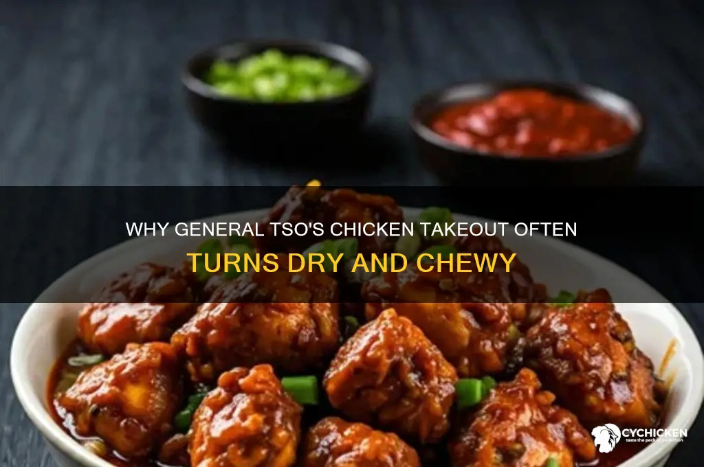 why would general tso chicken takeout dry chewy