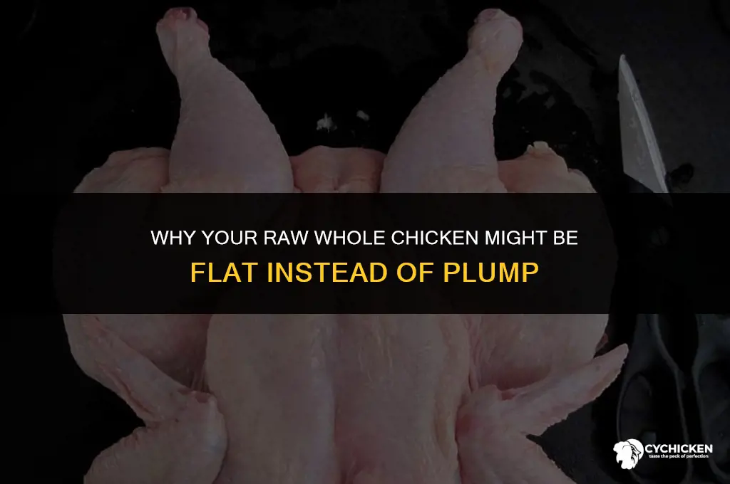 why would raw whole chicken be flat instead if plump