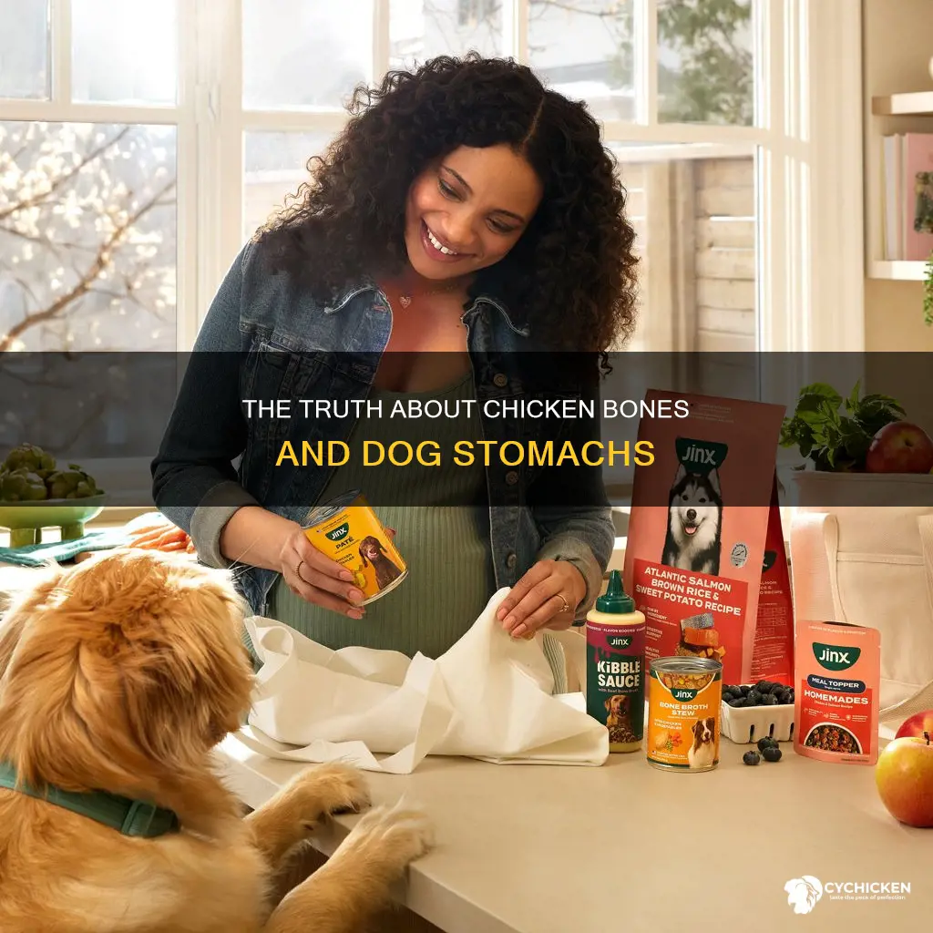 will a chicken bone dissolve in a dog stomach