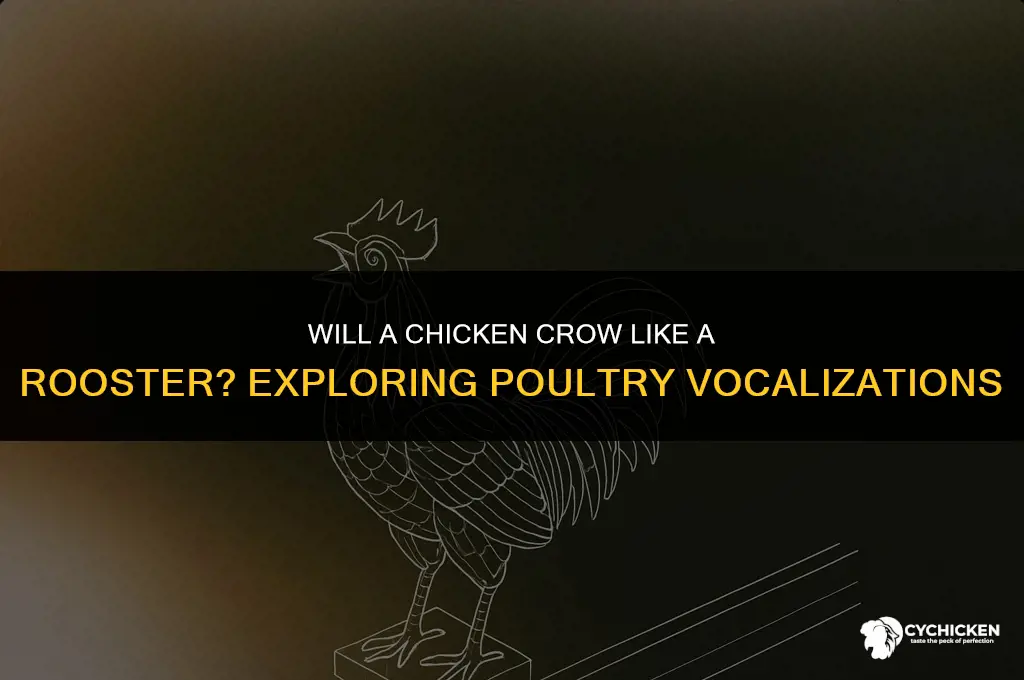 will a chicken crow like a rooster