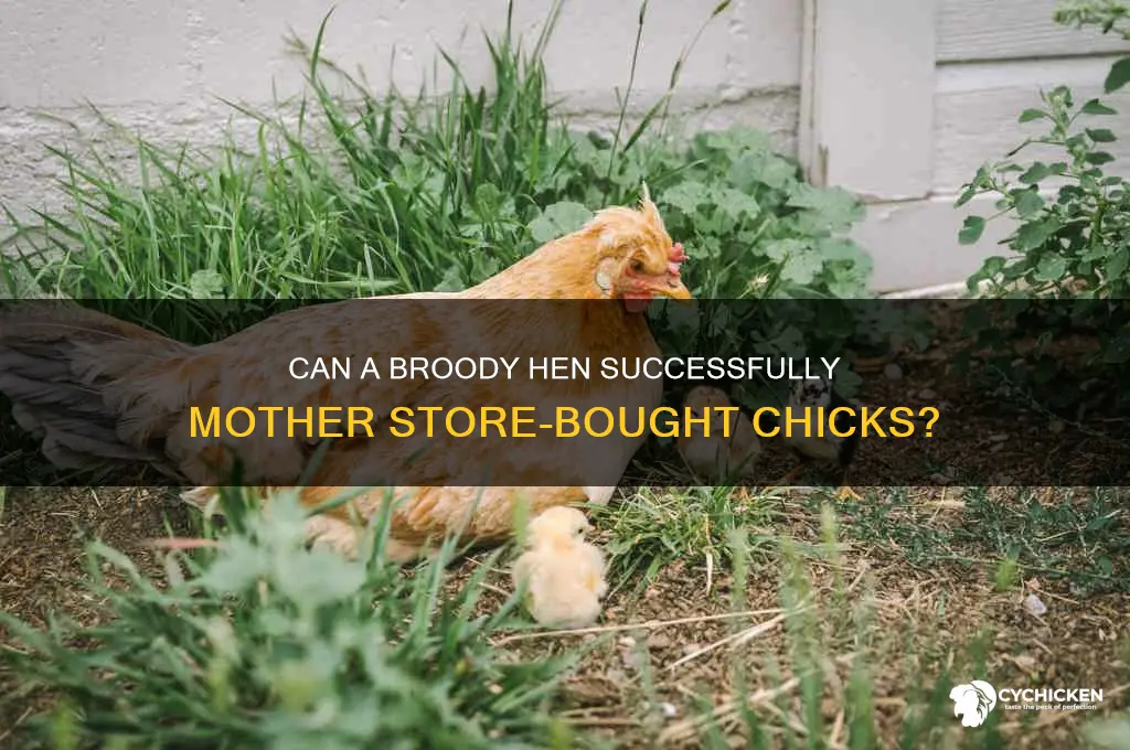 will a laying hen mother store bought chicks