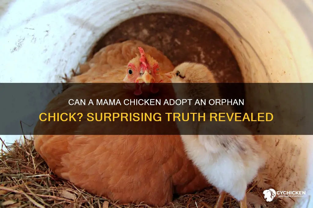 will a mama chicken take and orphan chick