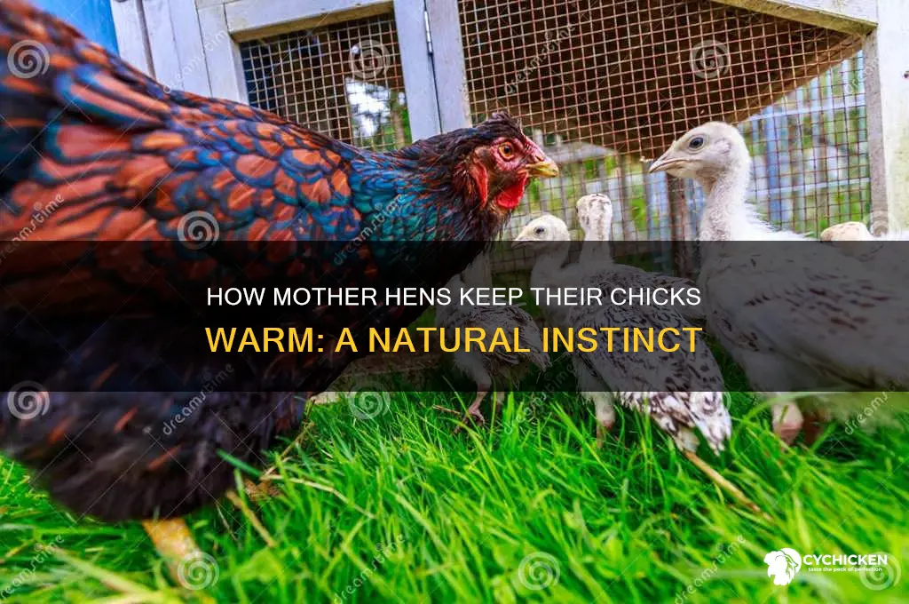 will a mother hen keeps her chicks warm