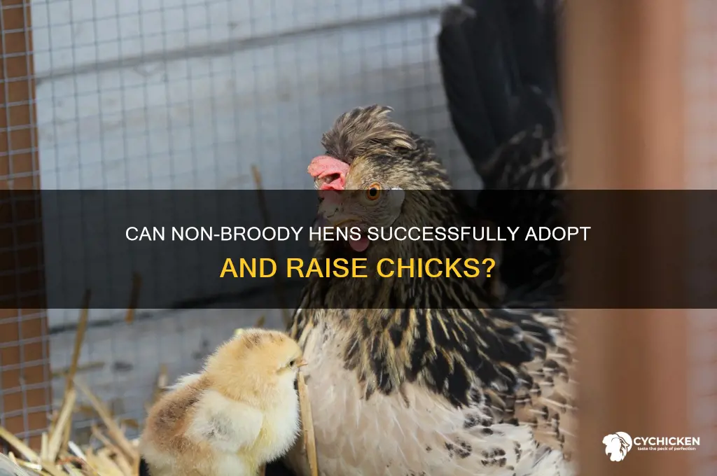 will a non broody hen adopt chicks