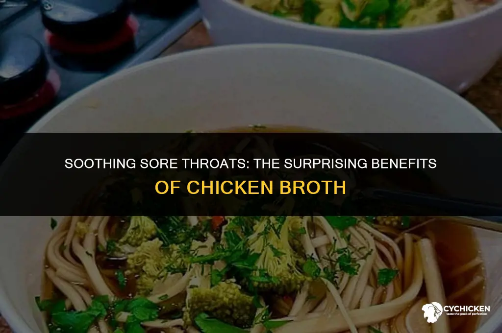 will chicken broth help sore throat