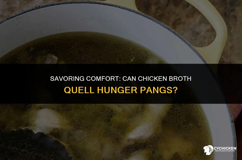 will chicken broth help with hunger pains