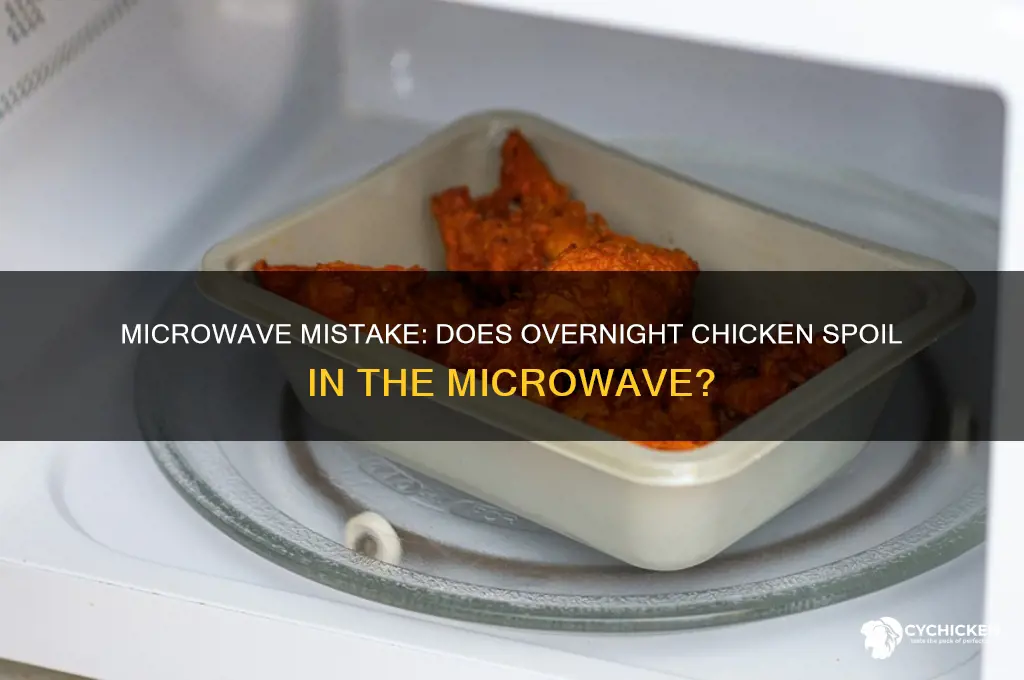 will chicken spoil if left in microwave overnight