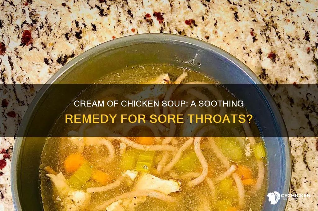 will cream of chicken help a sore throat