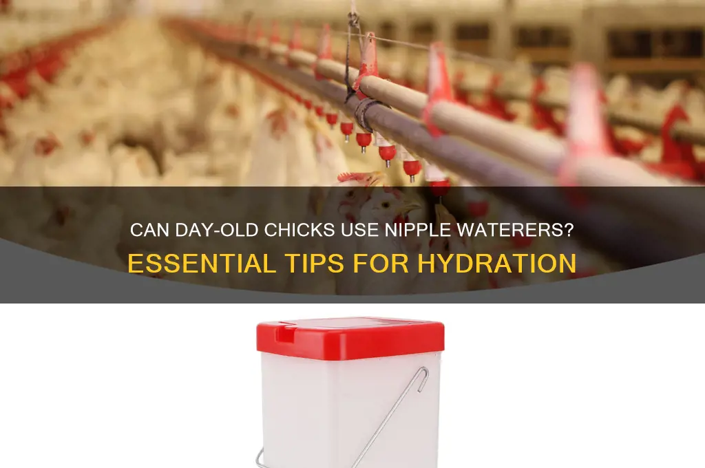 will day old chicks drink from nipple waterer