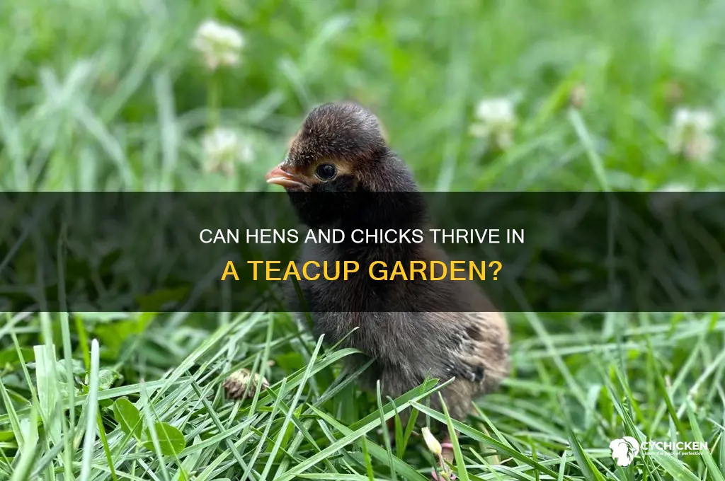 will hens and chicks grow in a teacup