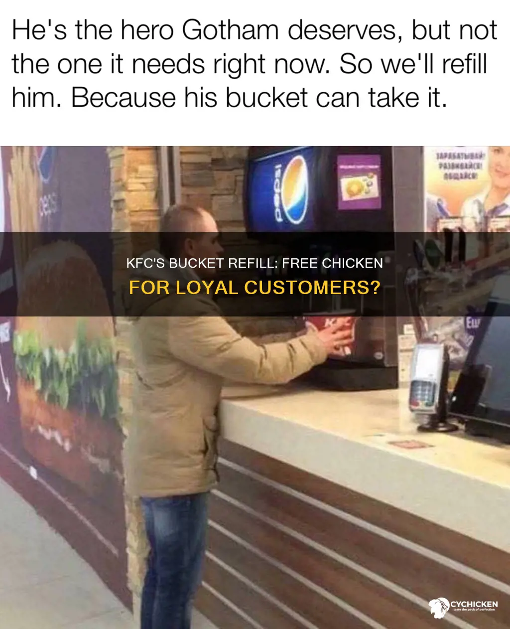 will kfc refill your bucket of chicken for free