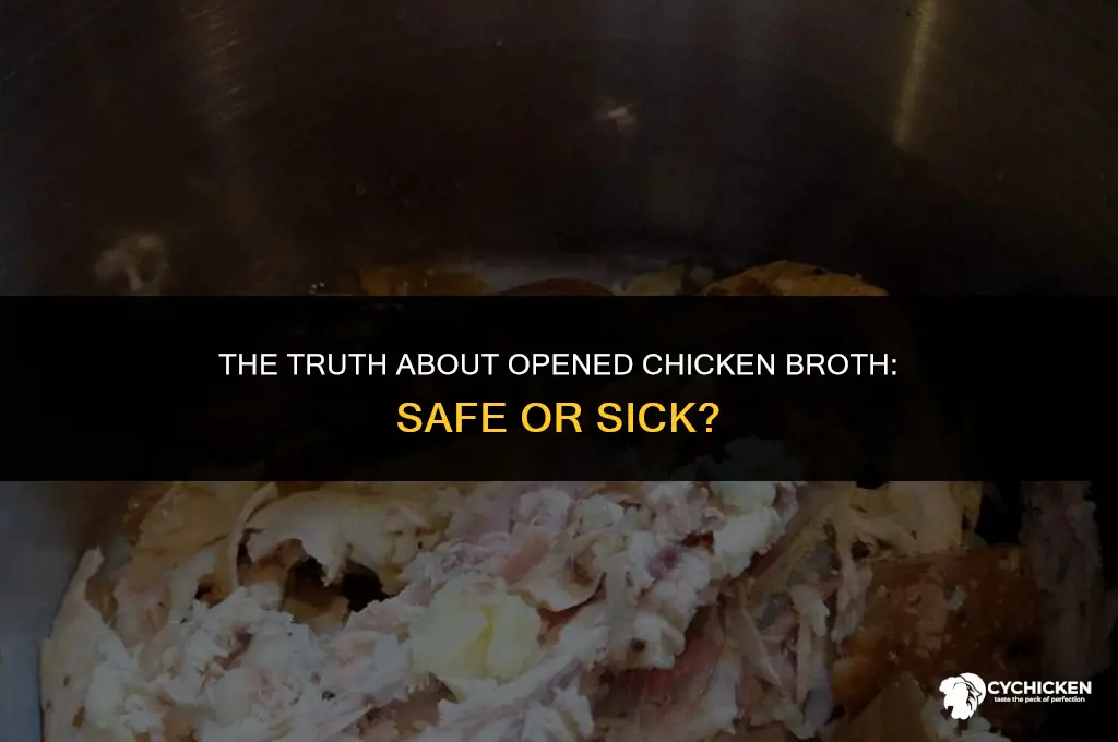 will opened chicken broth make you sick