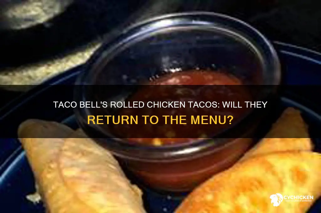 will taco bell bring back rolled chicken tacos