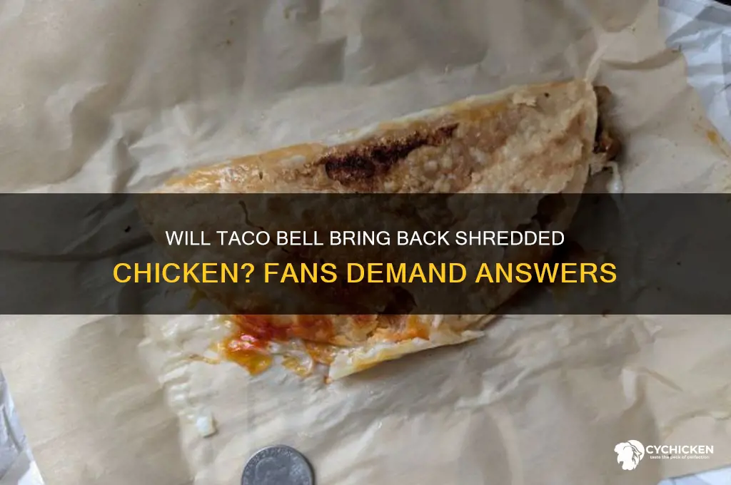 will taco bell ever bring back shredded chicken