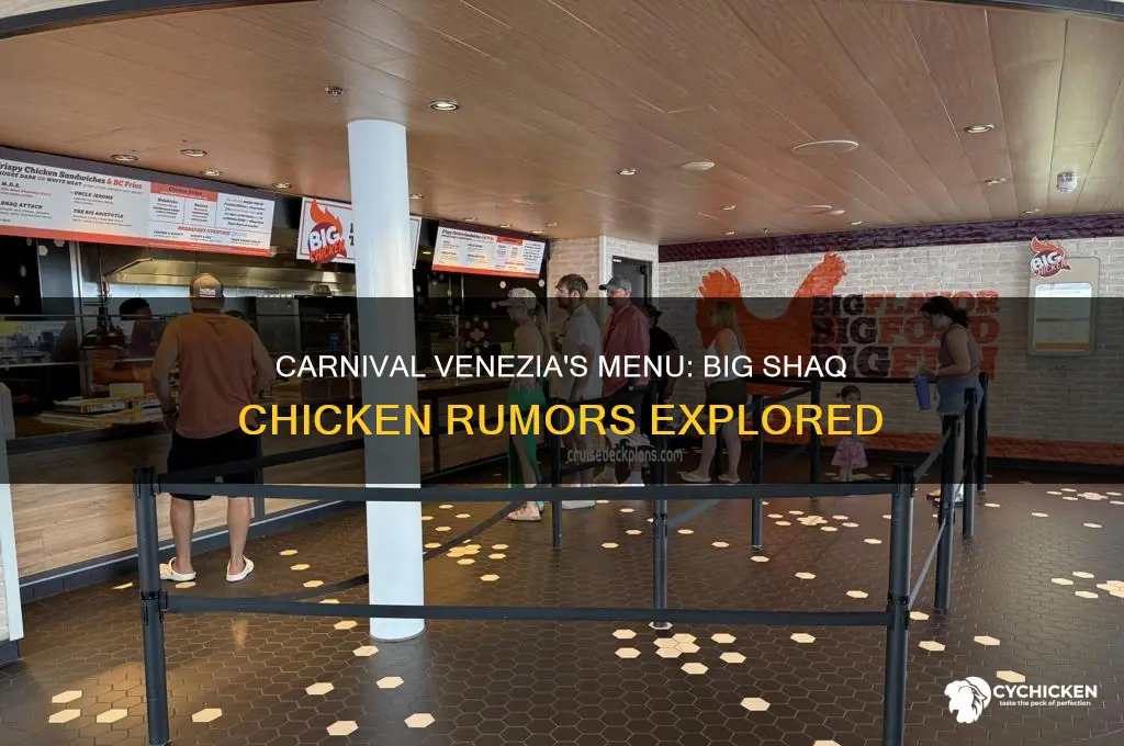 will the carnival venezia have big shaq chicken