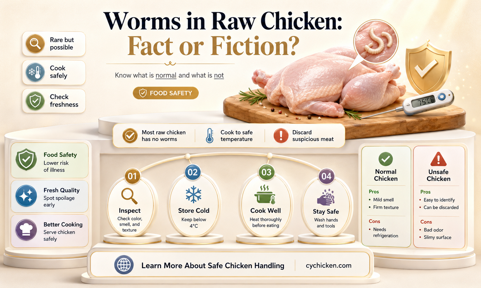 are there worms in my raw chicken