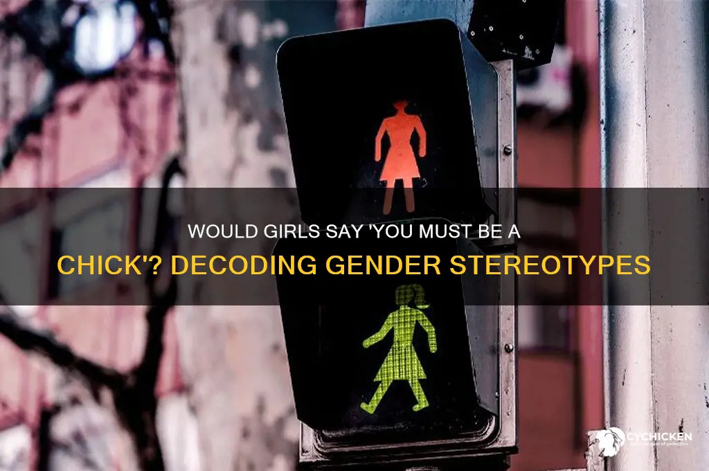 would girls say you must be a chick