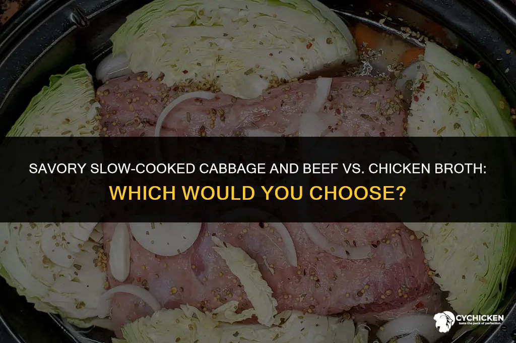 would you cook crockpot cabbage and beef or chicken broth