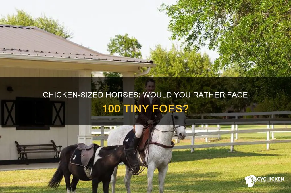 would you rather fight 100 chicken sized horses